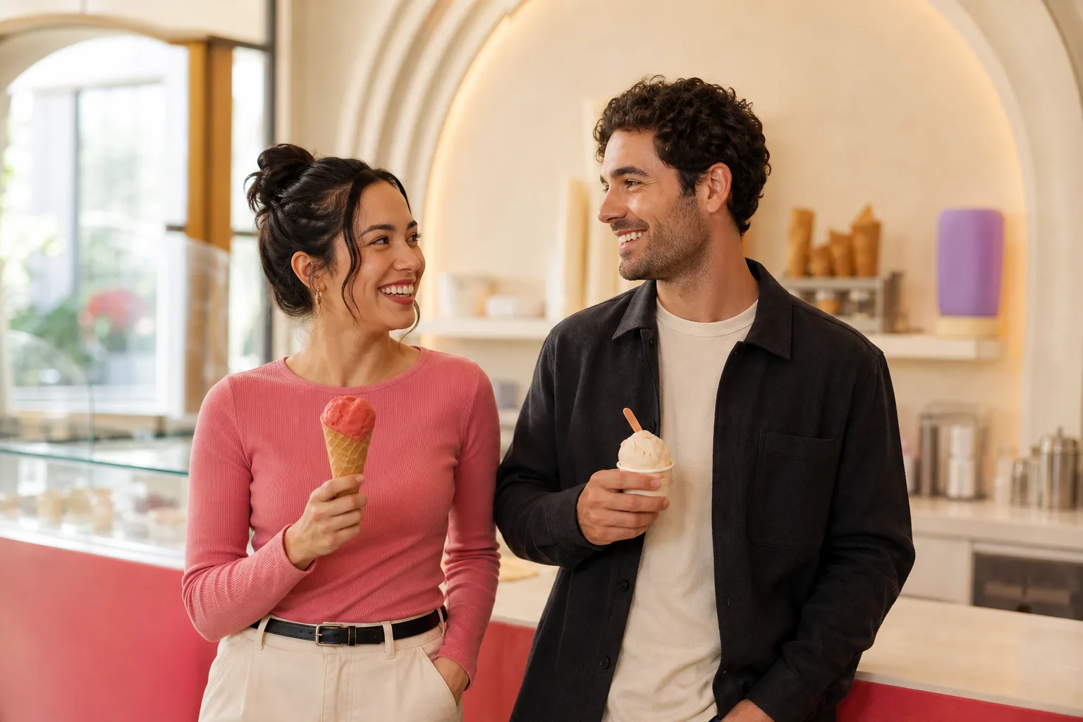 The founders, gelato in hand